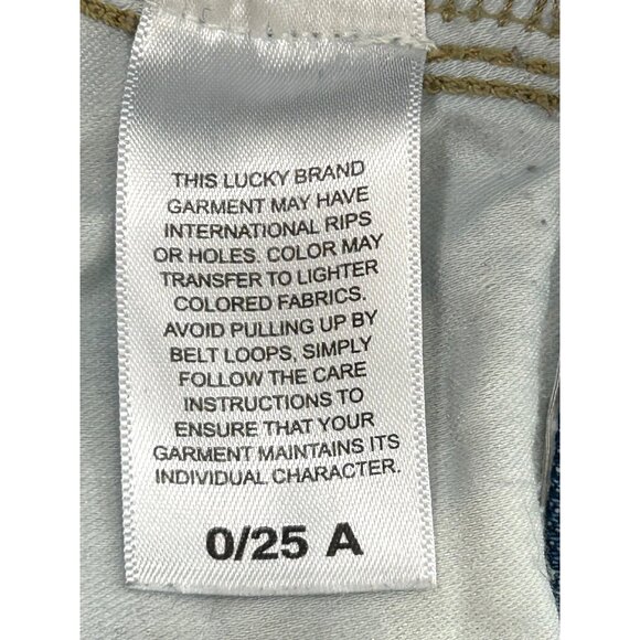 Lucky Brand Women’s Jeans High Rise Mom Jean Drew Ankle 0/25 Blue Distressed But - Picture 3 of 16